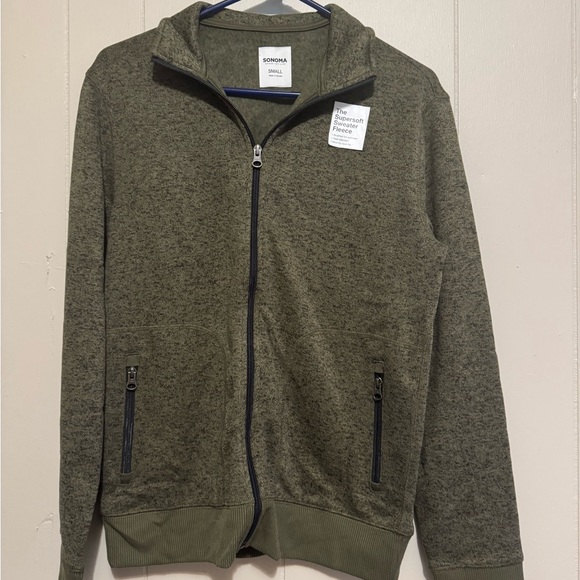 Sonoma Forest Green Fleece Jacket - Picture 1 of 1